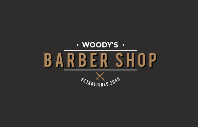 Woody's Barber Shop - Romilly - Rom Bean graphic design in Skipton